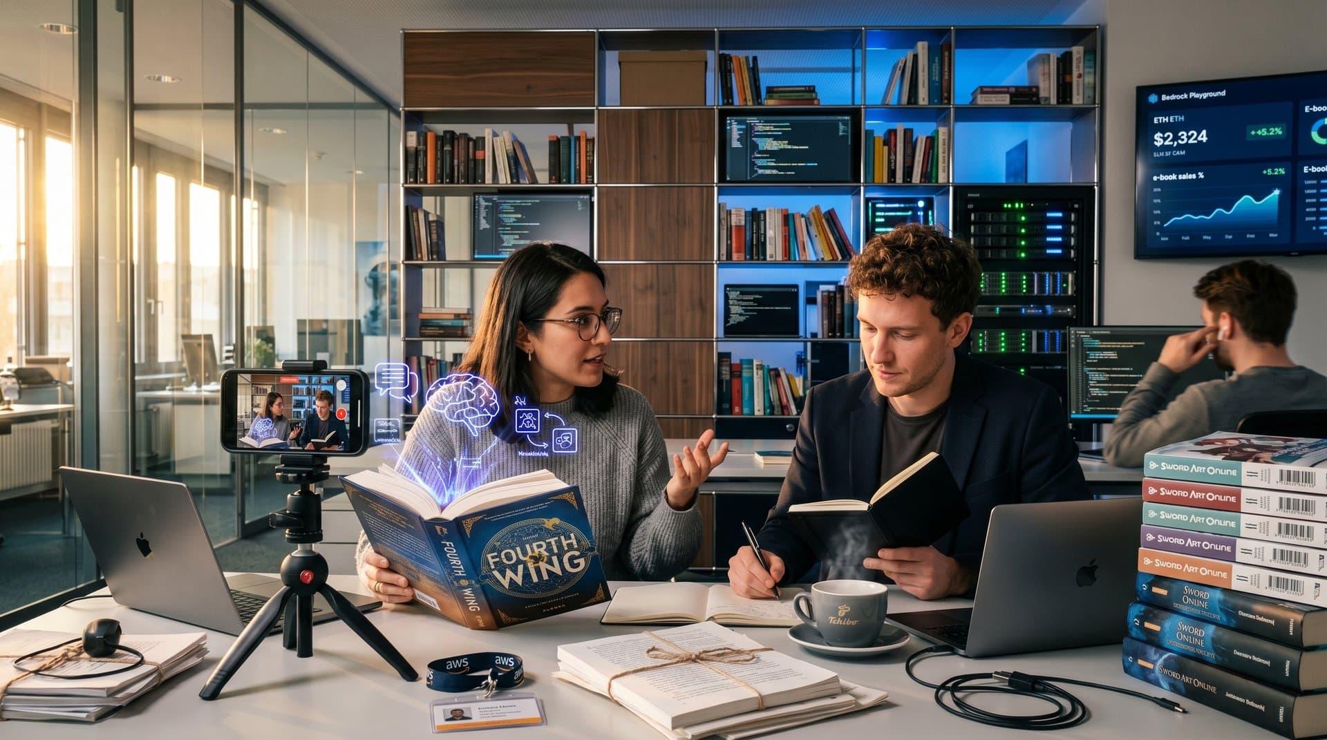 KI-gestütztes Buchregal mit AWS-OpenAI-Integration und BookTok-Elementen