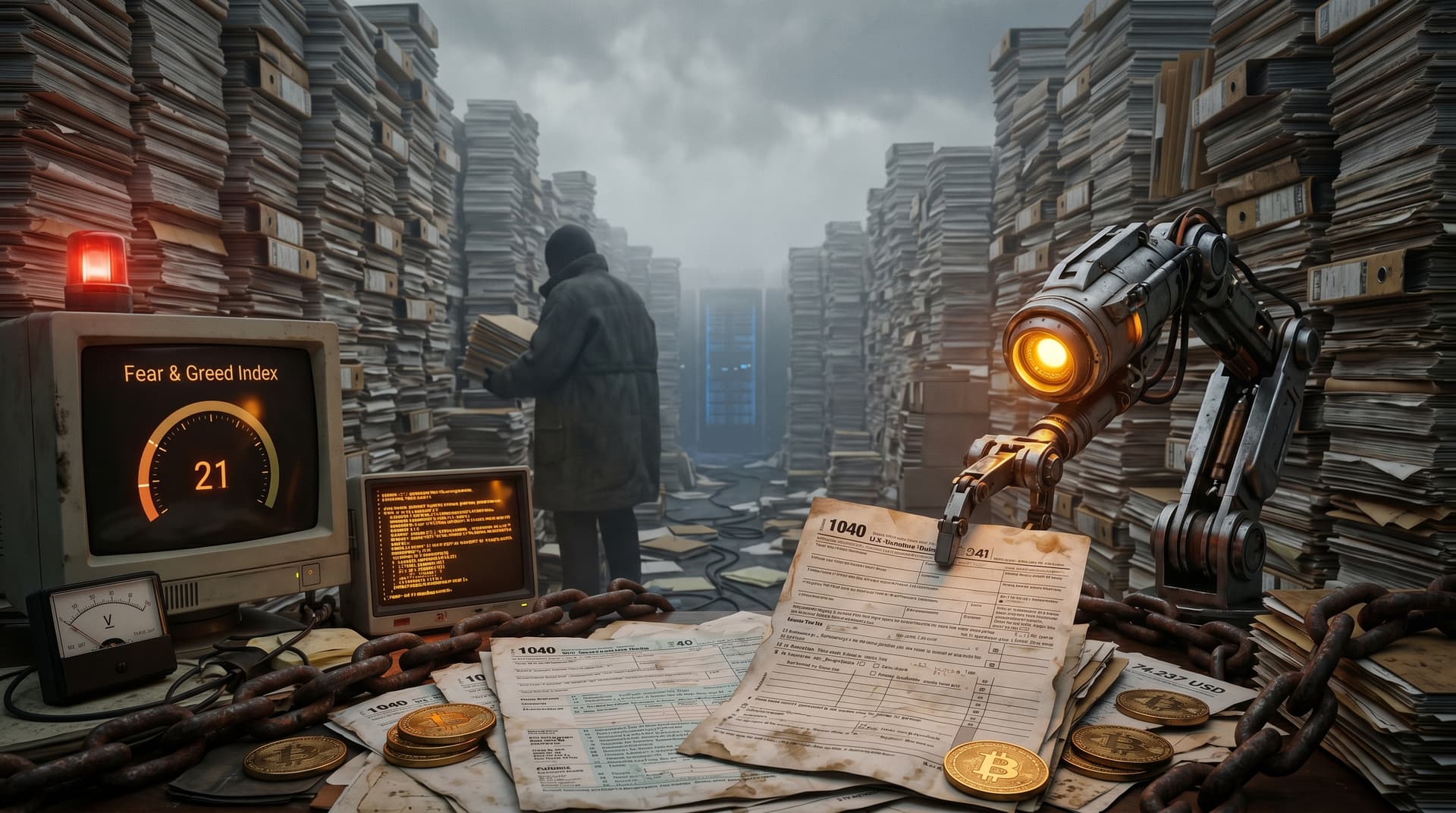 KI Steuern: Kafkaeske Fallen von AI-Bots bei Fear 21, BTC 74.237 USD