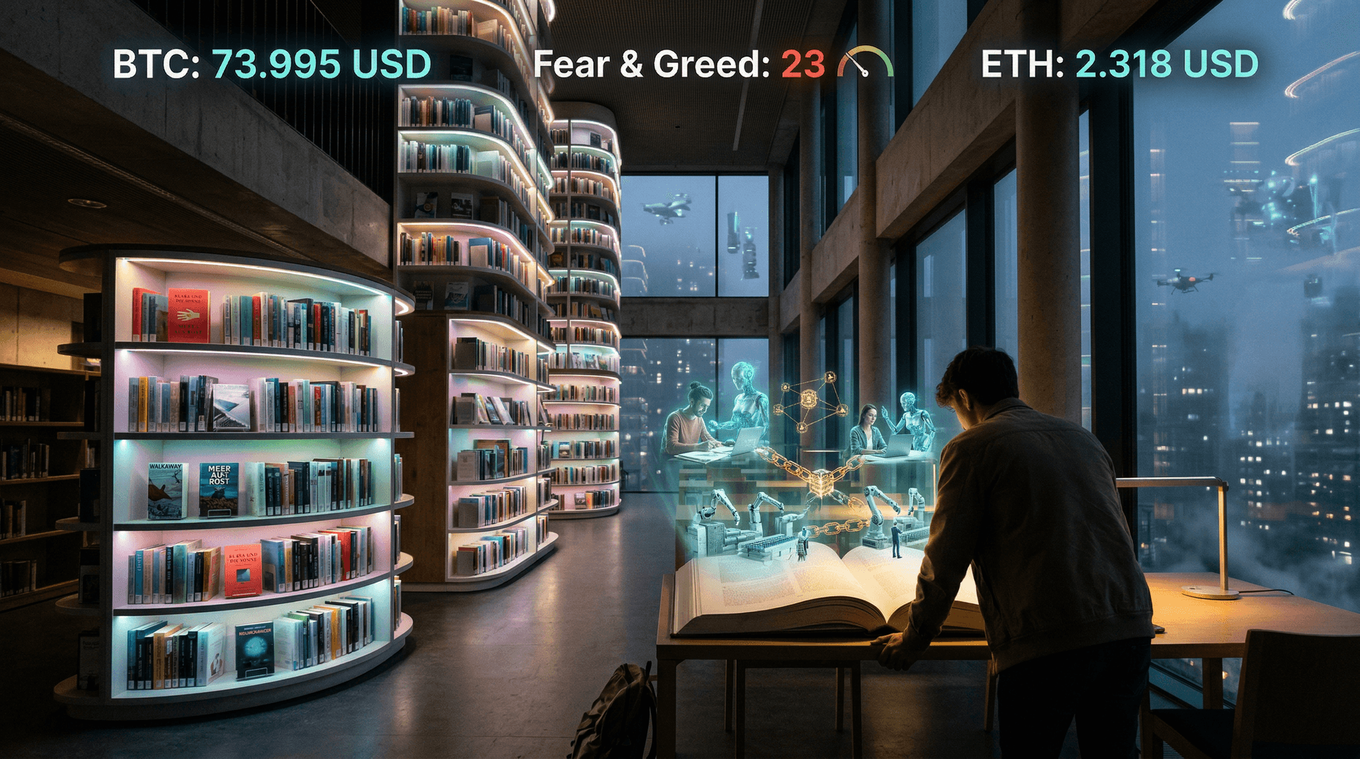 KI-Job-Revolution: 4 Sci-Fi-Bücher rüsten Studierende bei Fear & Greed 23 aus