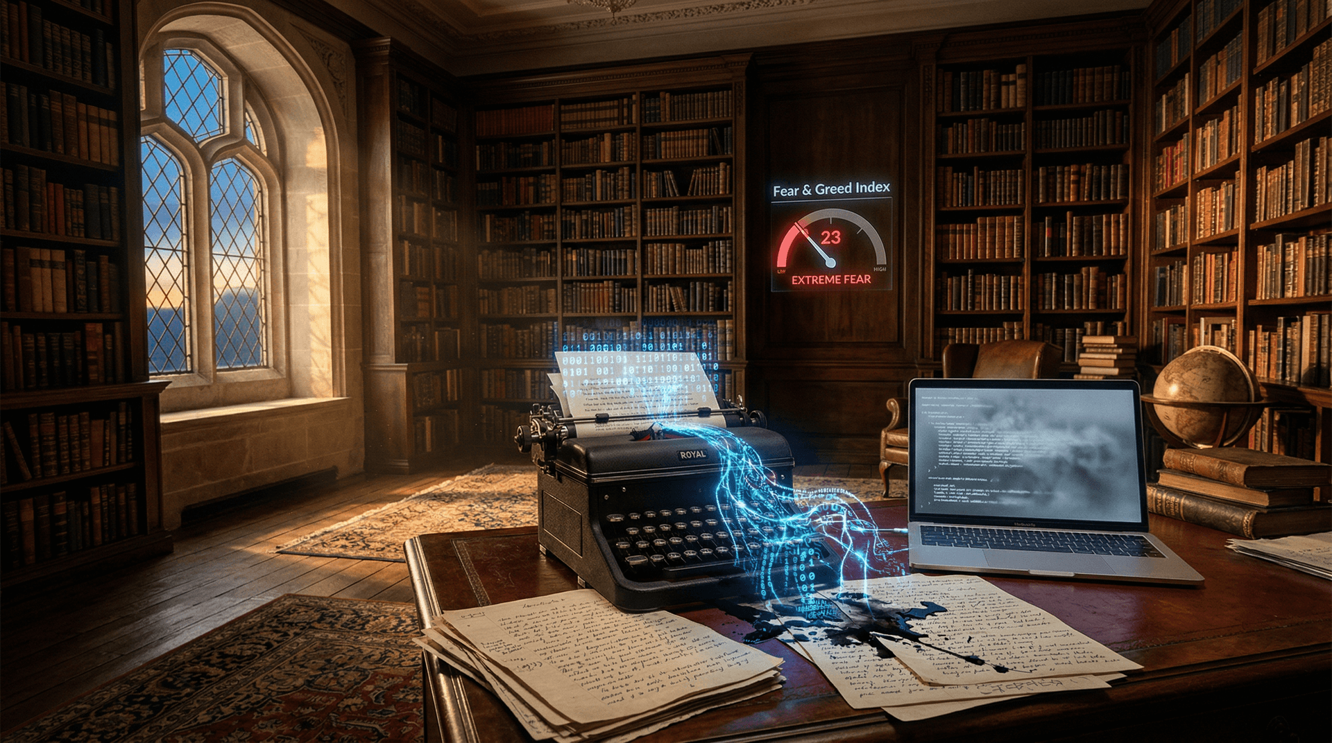 NYT KI Literatur Kritik: Fear & Greed Index sinkt auf 23