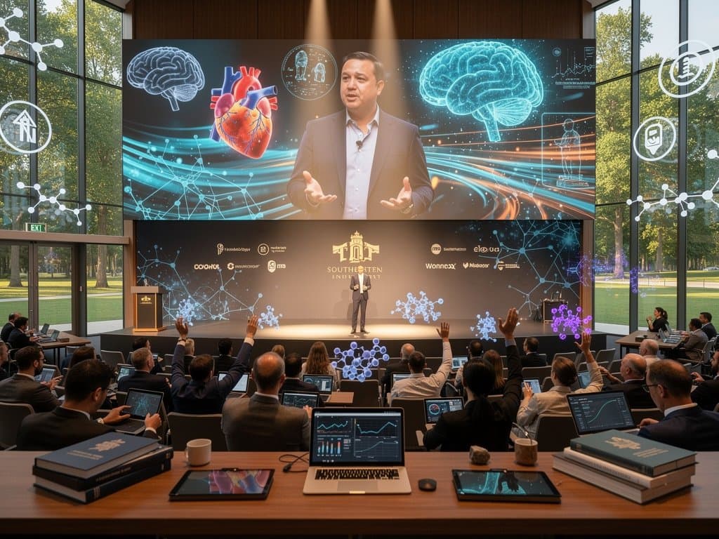 KI-Konferenz Southeastern Gesundheit: Expertenpanel mit 3D-Herzscan, neuralem Netz und Publikum